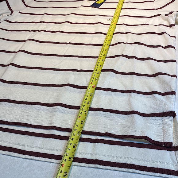 New Polo Ralph Lauren Classic-Fit Soft Cotton Polo cream/ brown stripes Size L⭐️ - Picture 10 of 16